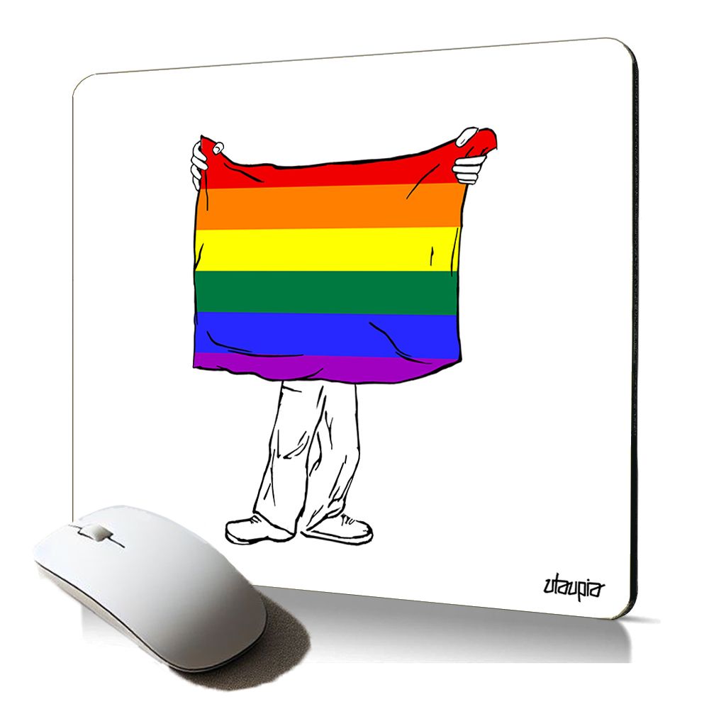 Utaupia Gay Pride Soft Mouse Pad - Rainbow Flag Design