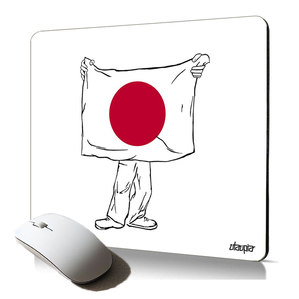 Utaupia Soft Mouse Pad - Japanese Flag Design