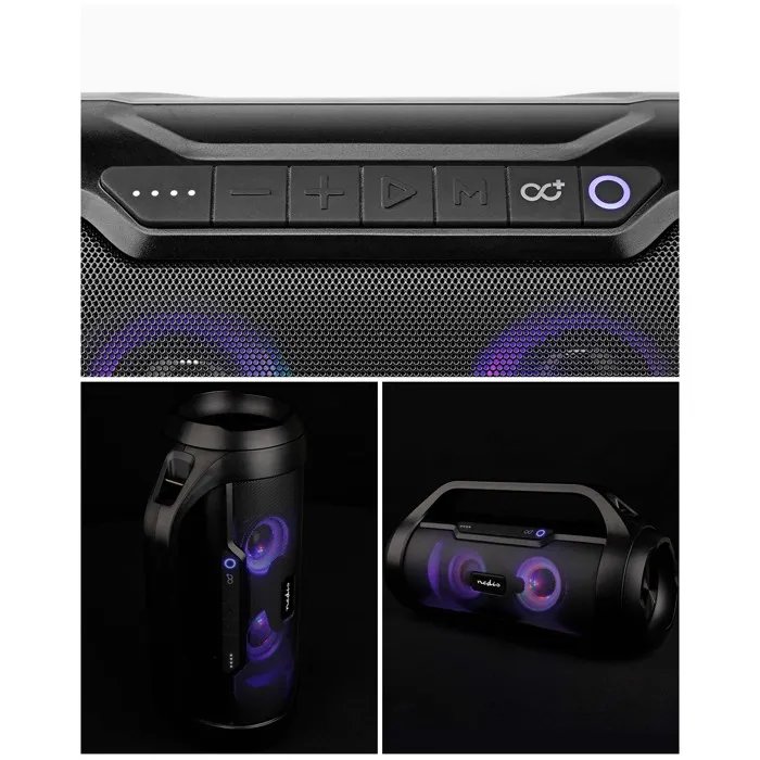 Lenco Boombox Party - 120W Bluetooth Speaker with LED RGB Lights