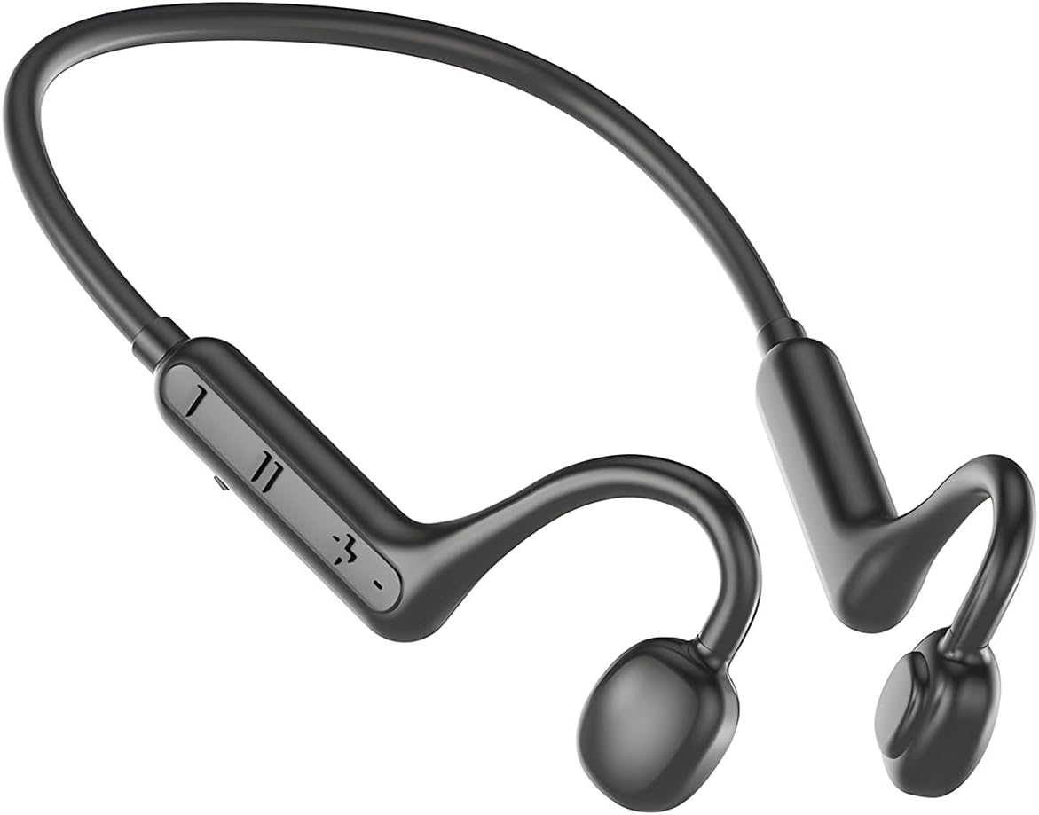 Casque KALANKA Conduction Osseuse Bluetooth, Écouteurs Sans Fil Sport à Oreilles Ouvertes avec Micro, pour le Fitness, le Cyclisme et la Course à Pied, 10 Heures d'Autonomie