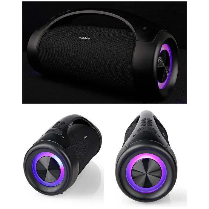 Lenco Bluetooth Speaker - Boombox 50W RMS - 150W (2x75W) - 3600mAh Battery 6h - RGB LED IPX5