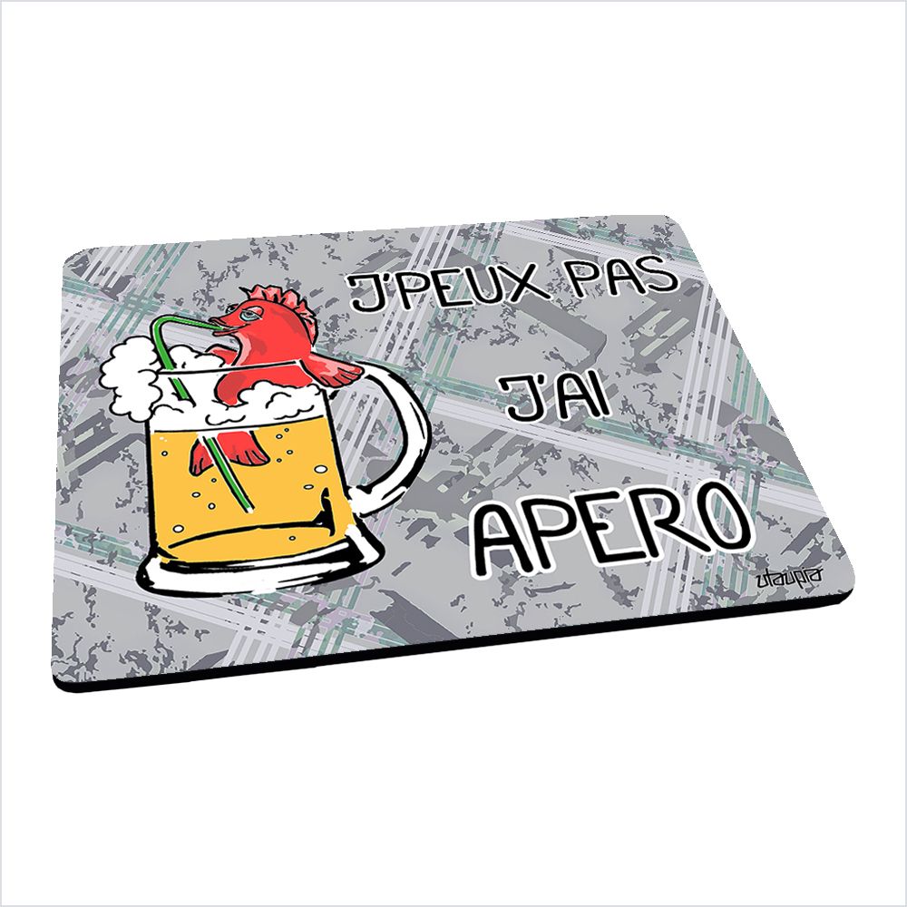 Utaupia Soft Mouse Pad - Apéro Humor, High-Quality, Durable Comic Design for Gaming and Office