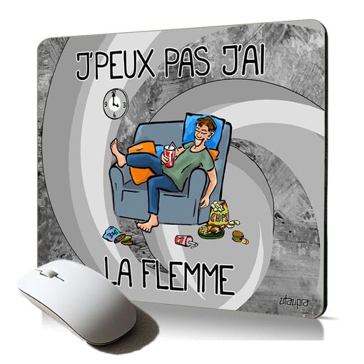 Tapis de souris souple Utaupia - Design humoristique flexible pour le jeu et le travail