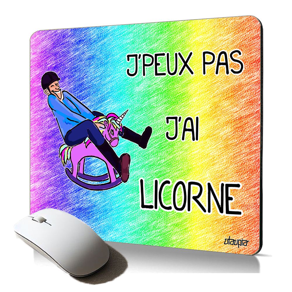 Utaupia Soft Mouse Pad with Comic Unicorn Design for Gaming PC