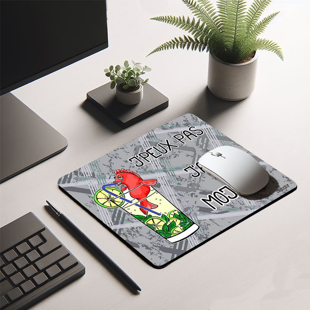 Utaupia Soft Mouse Pad - Humorous Grey Fish Design, Anti-Slip, Gamer Friendly