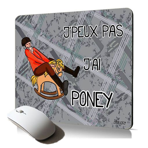 Manta para ratón suave Utaupia - Tema caballo, ergonómica y humorística