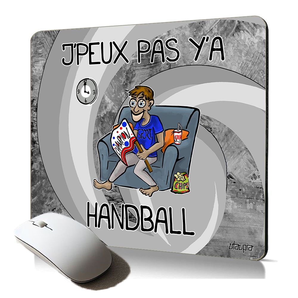 Tapis de souris souple Utaupia - 'Je ne peux pas y'a hand cette' - Accessoire informatique