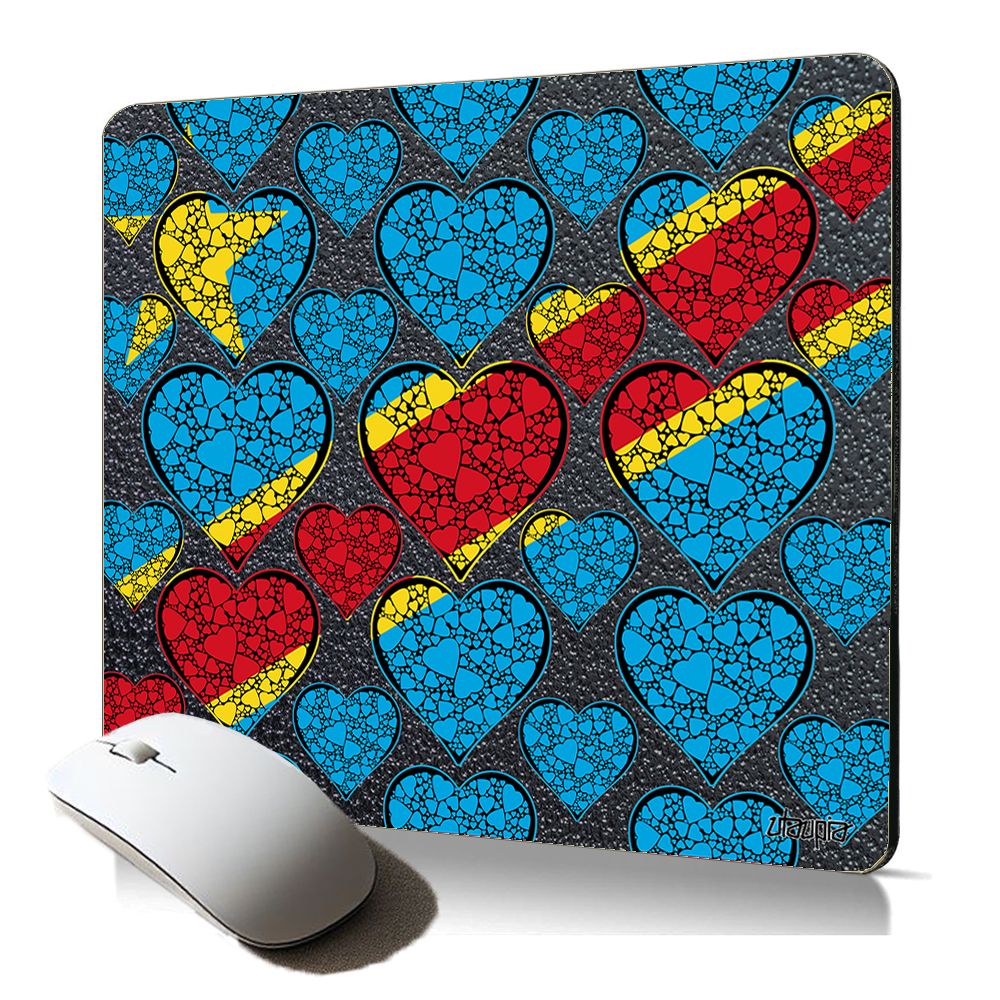 Tapis de souris souple Utaupia - Drapeau du Congo Kinshasa