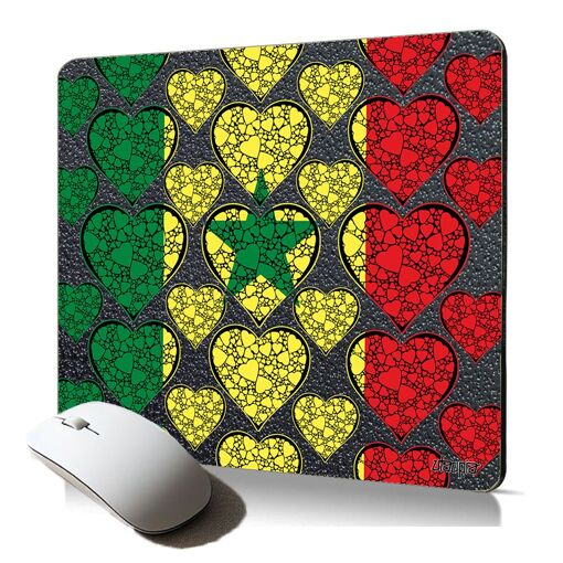 Tapis de souris souple Utaupia - Drapeau du Sénégal, conception durable et de qualité pour ordinateur portable