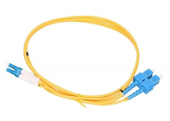 Extralink Fiber Optic Cable - 20m, Yellow, LC/UPC-SC/UPC, G.652D Duplex 3mm