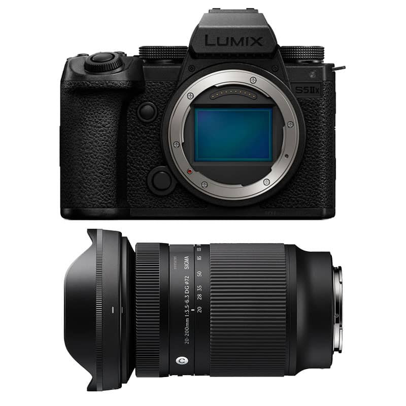 Panasonic Lumix S5 II X + Sigma 20-200mm f/3.5-6.3 Contemporary Lens, 3-Year Warranty