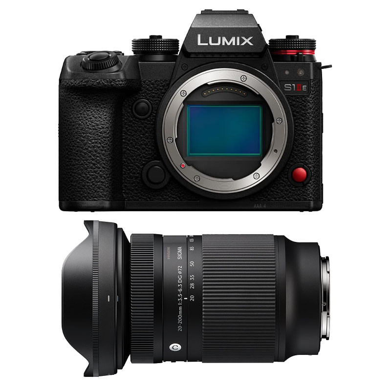 Panasonic Lumix S1 II E + Sigma 20-200mm f/3.5-6.3 Contemporary Lens, 3-Year Warranty