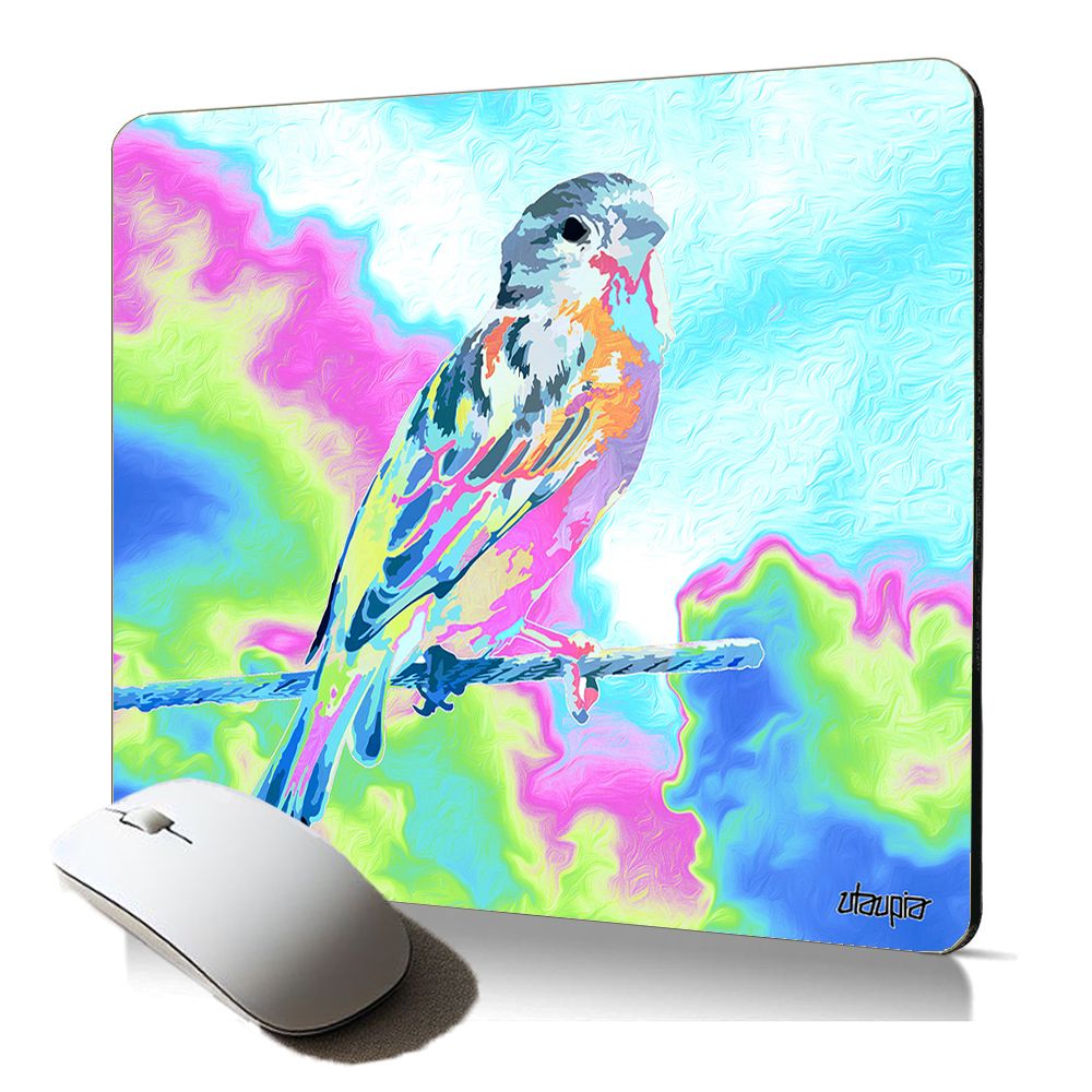 Almohadilla para ratón suave de Utaupia con diseño de pájaro y nube