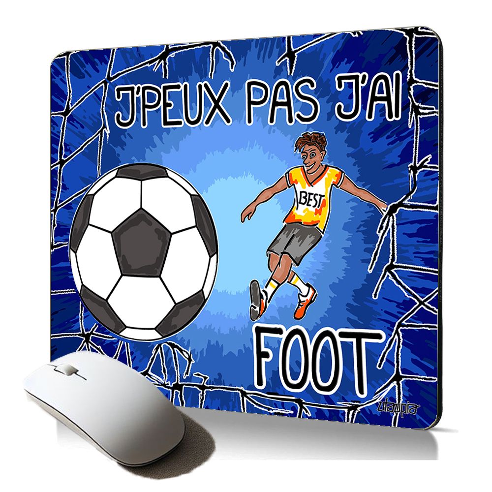 Utaupia Soft Mouse Pad - Humorous Football Design, Blue