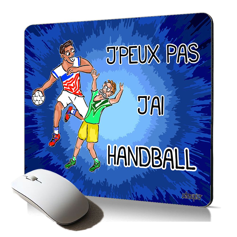 Utaupia Soft Mouse Pad - Handball Humor Graphic, Blue