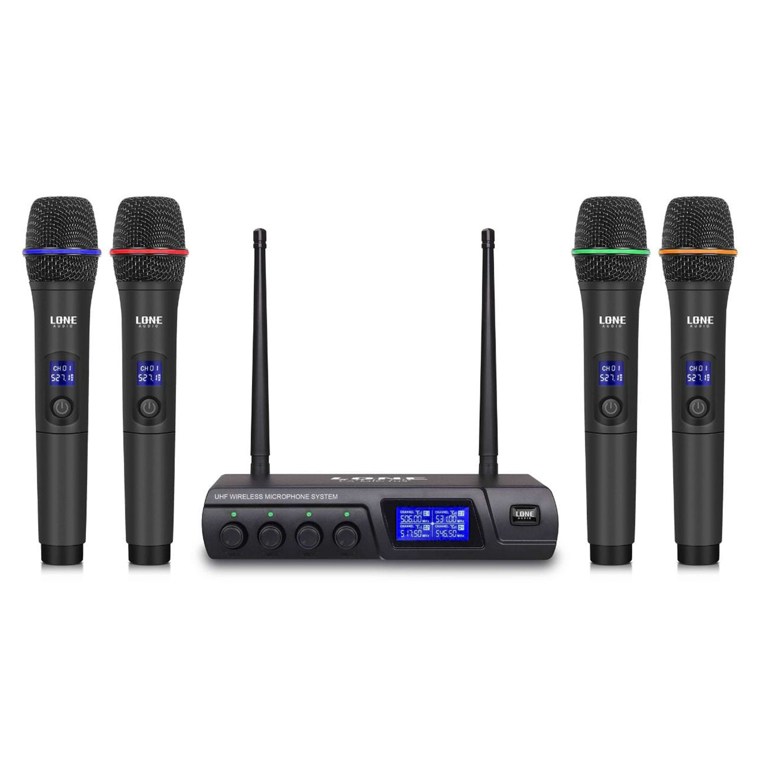 Lone Audio LA-MIC104 Dual Channel UHF Receiver Microphone Set