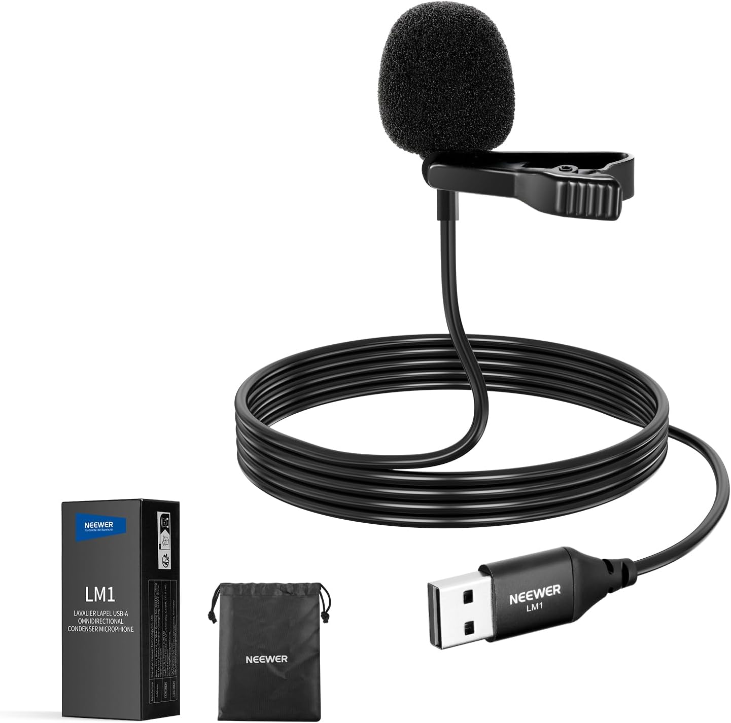 Micrófono lavalier omnidireccional Neewer USB