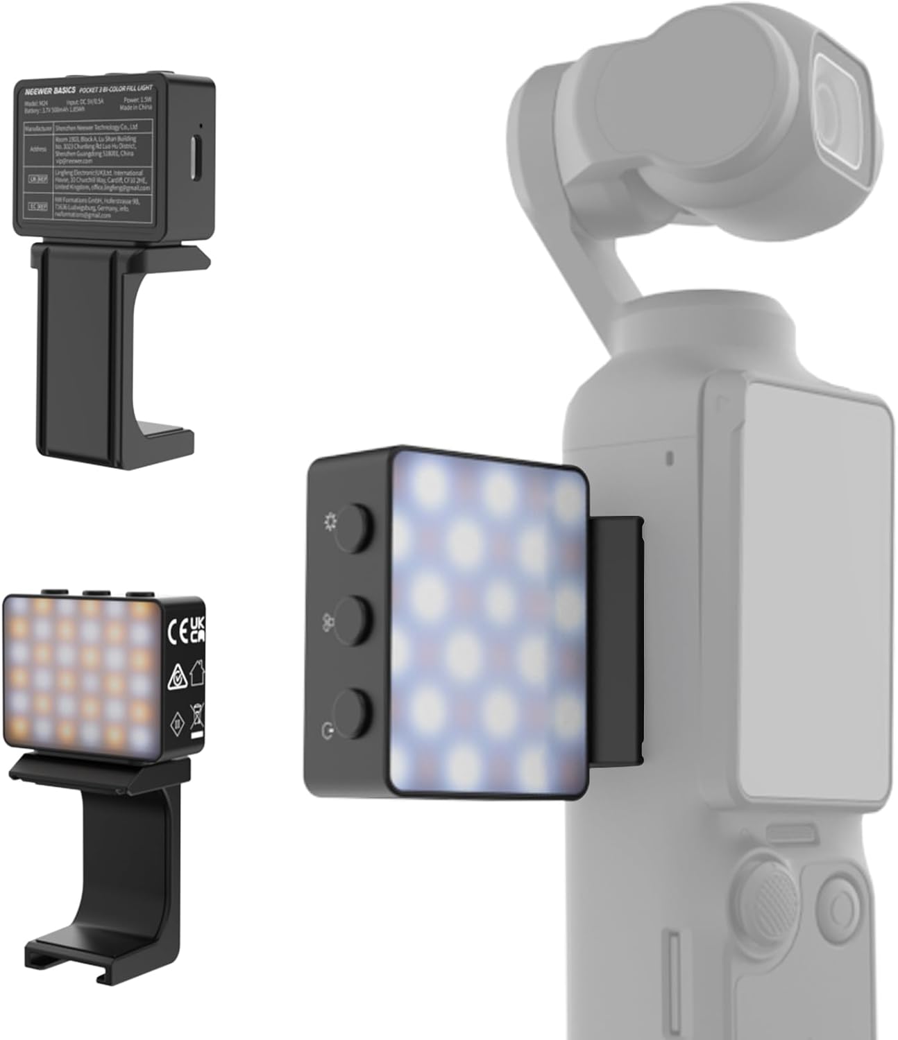 Neewer Magnetic Color-Changing LED Light for DJI OSMO Pocket 3