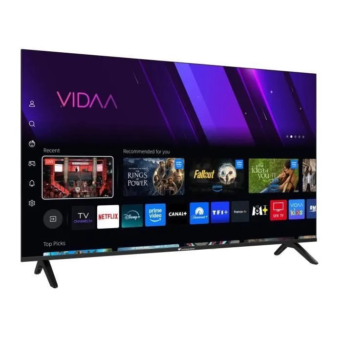 Continental Edison QLED LED TV - 50" (127 cm) - 3 HDMI - 2 USB - Black