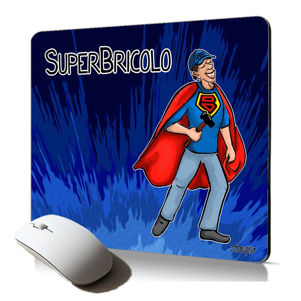 Tapis de souris souple Super Bricolo - Cadeau Fête des Pères Humouristique