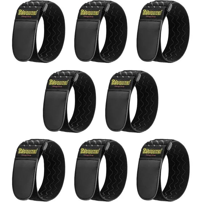 Trilancer Anti-Slip Elastic Strap - 30x5 cm - 8 Pieces - Versatile - For Extensions & Cables