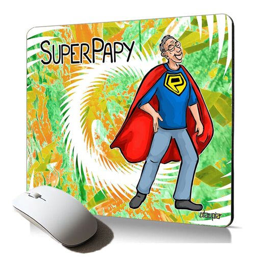 Alfombrilla de ratón flexible super papá cómics Utaupia