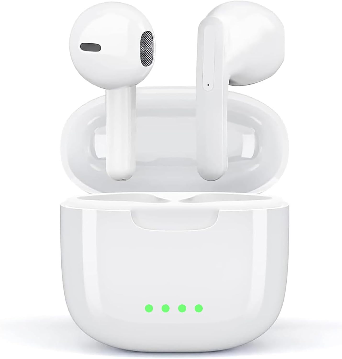 LORANKA Bluetooth Earbuds, Wireless Headphones with Bluetooth 5.3 Hi-Fi Stereo Sound, Touch Control, Built-in Mic, Noise Cancellation, 24-Hour Playtime, for iOS and Samsung Phones