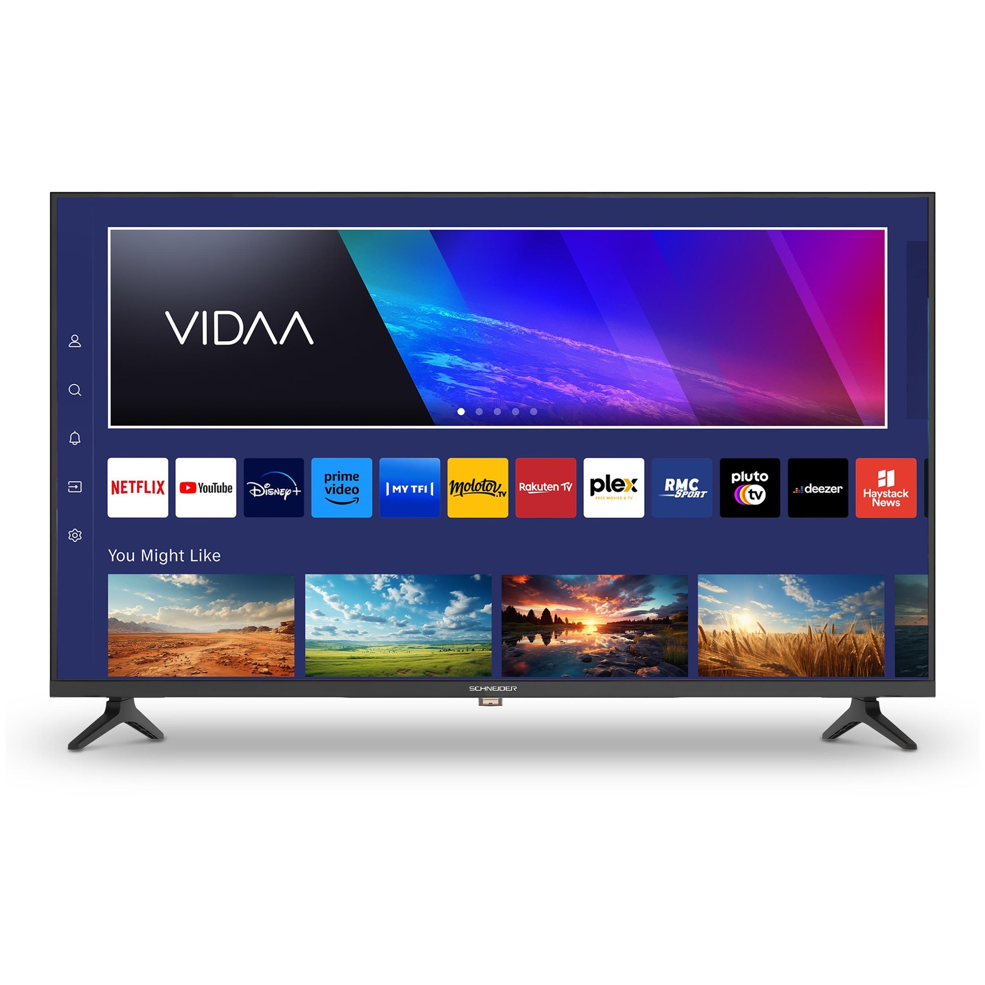 Schneider Consumer 40-inch Full HD Smart TV, WiFi, Black, 190 cd/m²