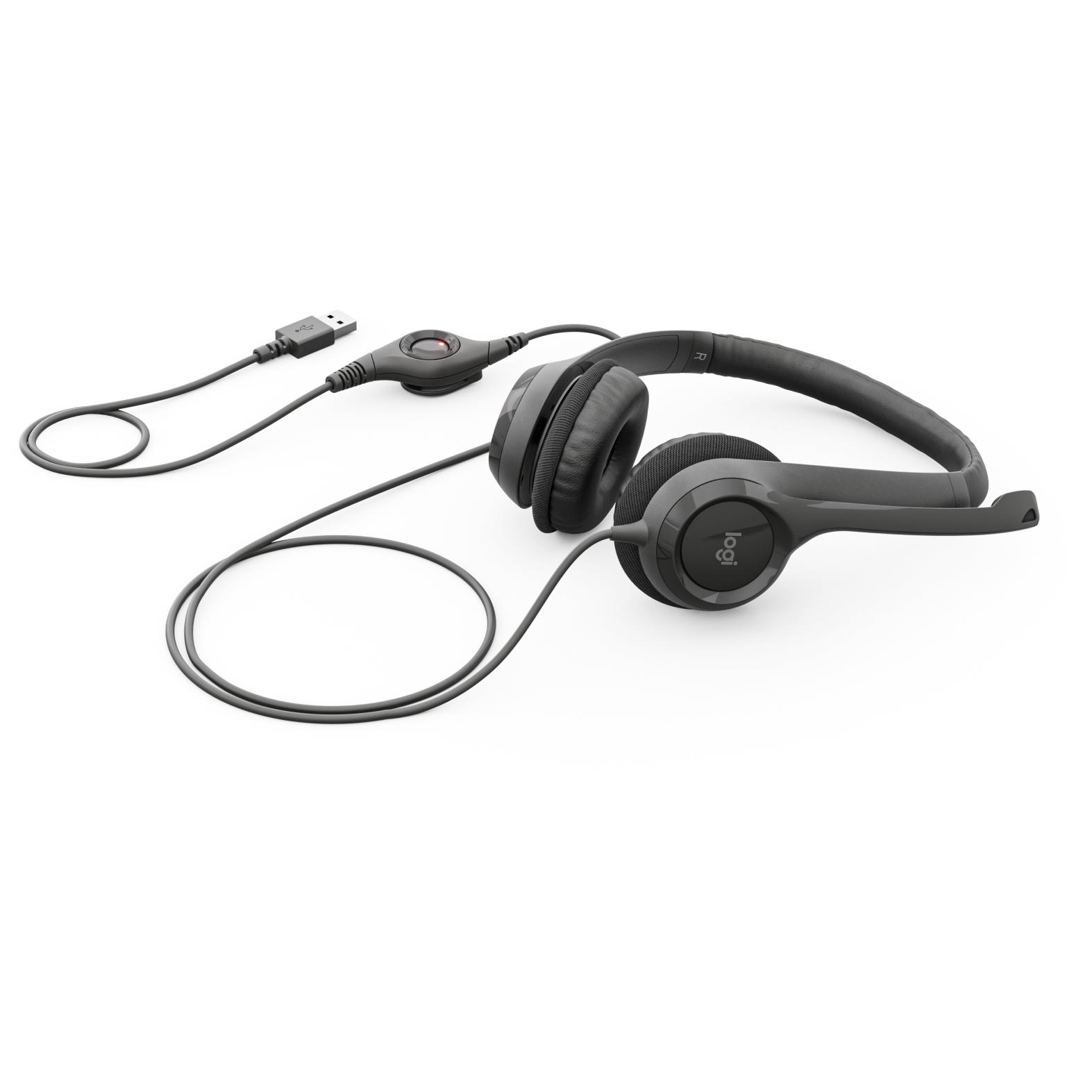 Logitech H390 USB-A Wired Headset with Noise Cancelling Microphone for PC/Laptop (981-000014)