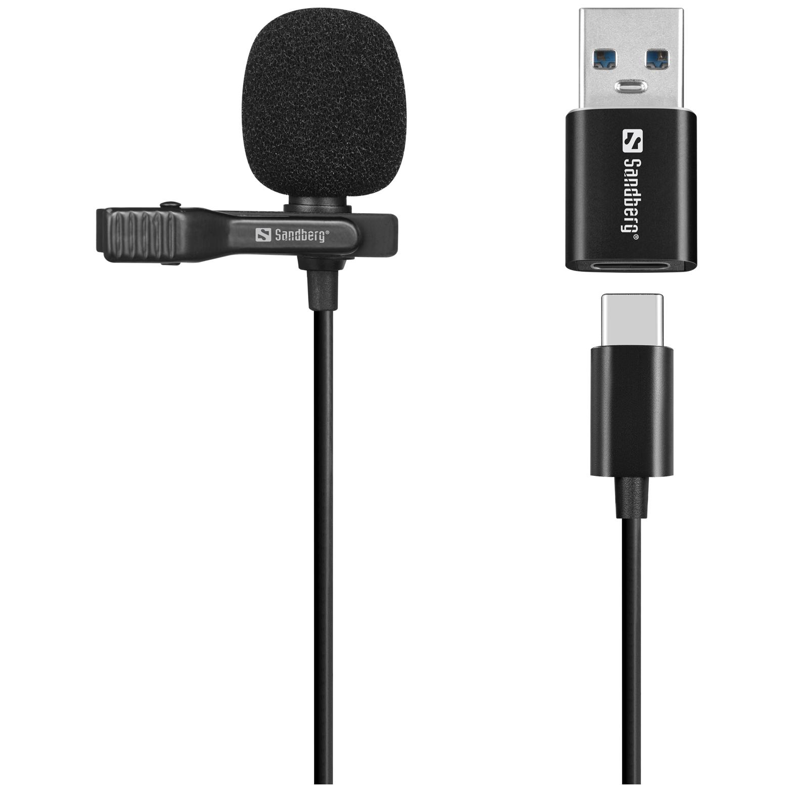 Sandberg Streamer USB Clip Microphone