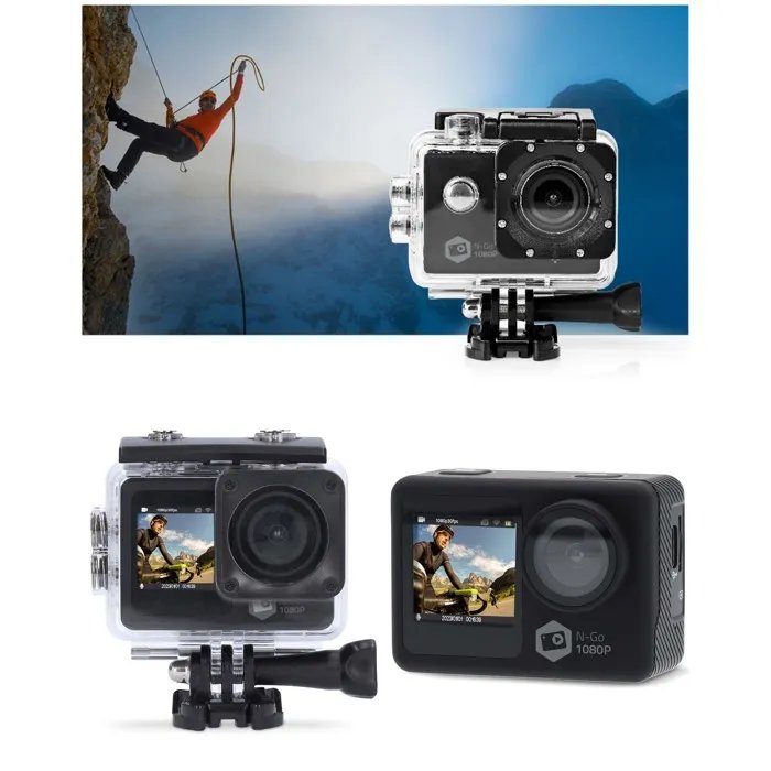 Livoo Sport Camera WiFi with 12MP - 2-inch TFT Screen, Waterproof to 30m