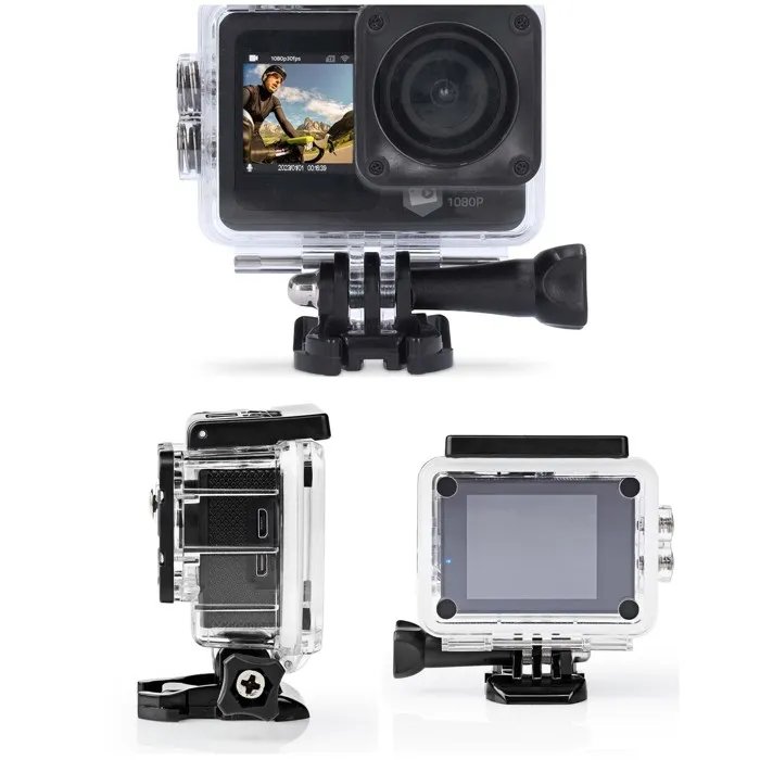 Livoo Sport Camera WiFi with 12MP - 2-inch TFT Screen, Waterproof to 30m, MicroSD up to 32GB, Mounting Kit, Full HD Video