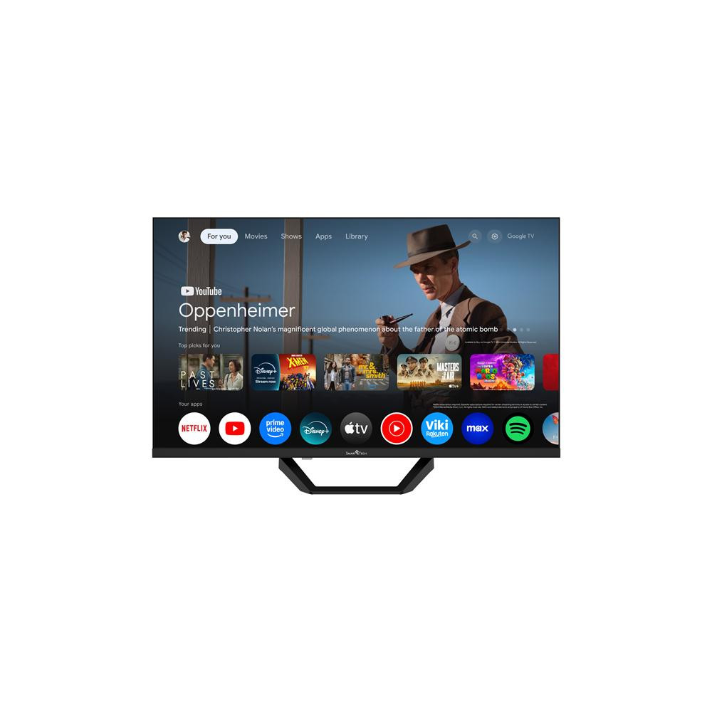 Smart Tech 32QG01V2 TV inteligente de 32 pulgadas QLED - FHD Google TV, Negro