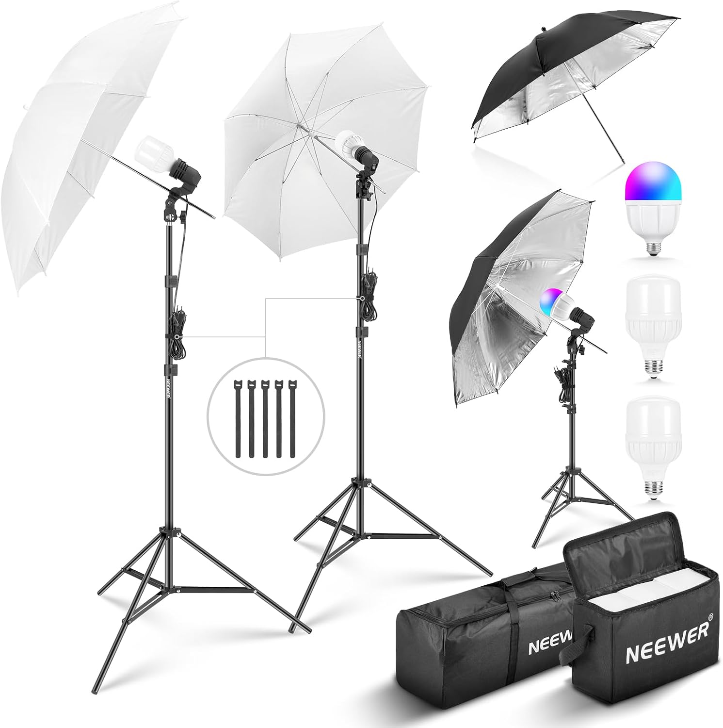 Neewer 400W Lighting Kit, Equivalent to Incandescent Studio Light