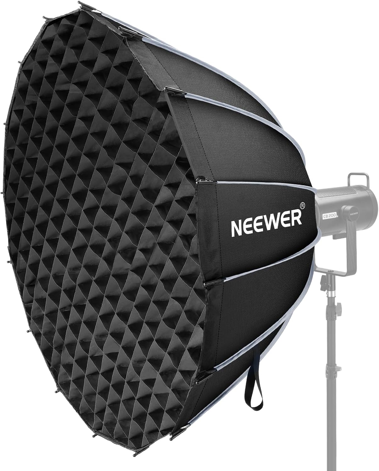 Kit Neewer Softbox Parabólica, 47,2 pulgadas, Montura Bowens con Difusores de Luz para Fotografía, Video y Streaming, Compatible con Aputure 120d y Godox SL60w