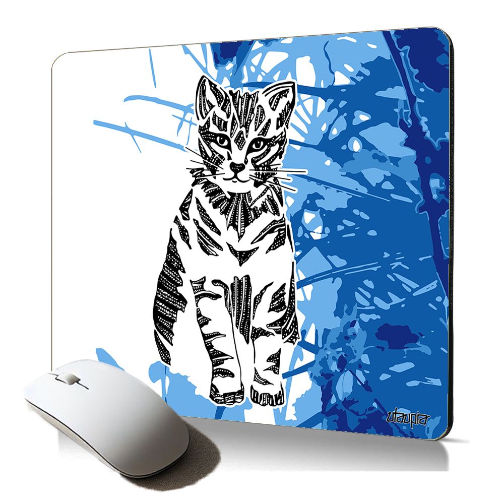 Utaupia Soft Mouse Pad with Aztec Cat Design - Anti-Slip, Gift for Mother's Day