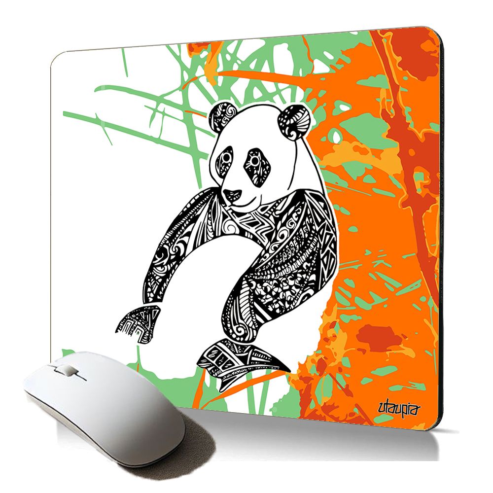 Manta para ratón suave Utaupia con diseño panda áztico original - Accesorio de calidad duradera para la oficina, regalo único de Asia