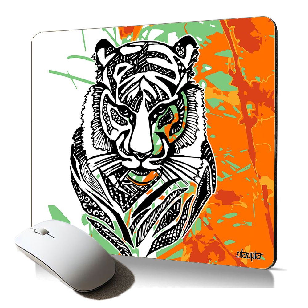 Alfombrilla de ratón suave Utaupia - Diseño de tigre naturaleza cebra, accesorio para juegos