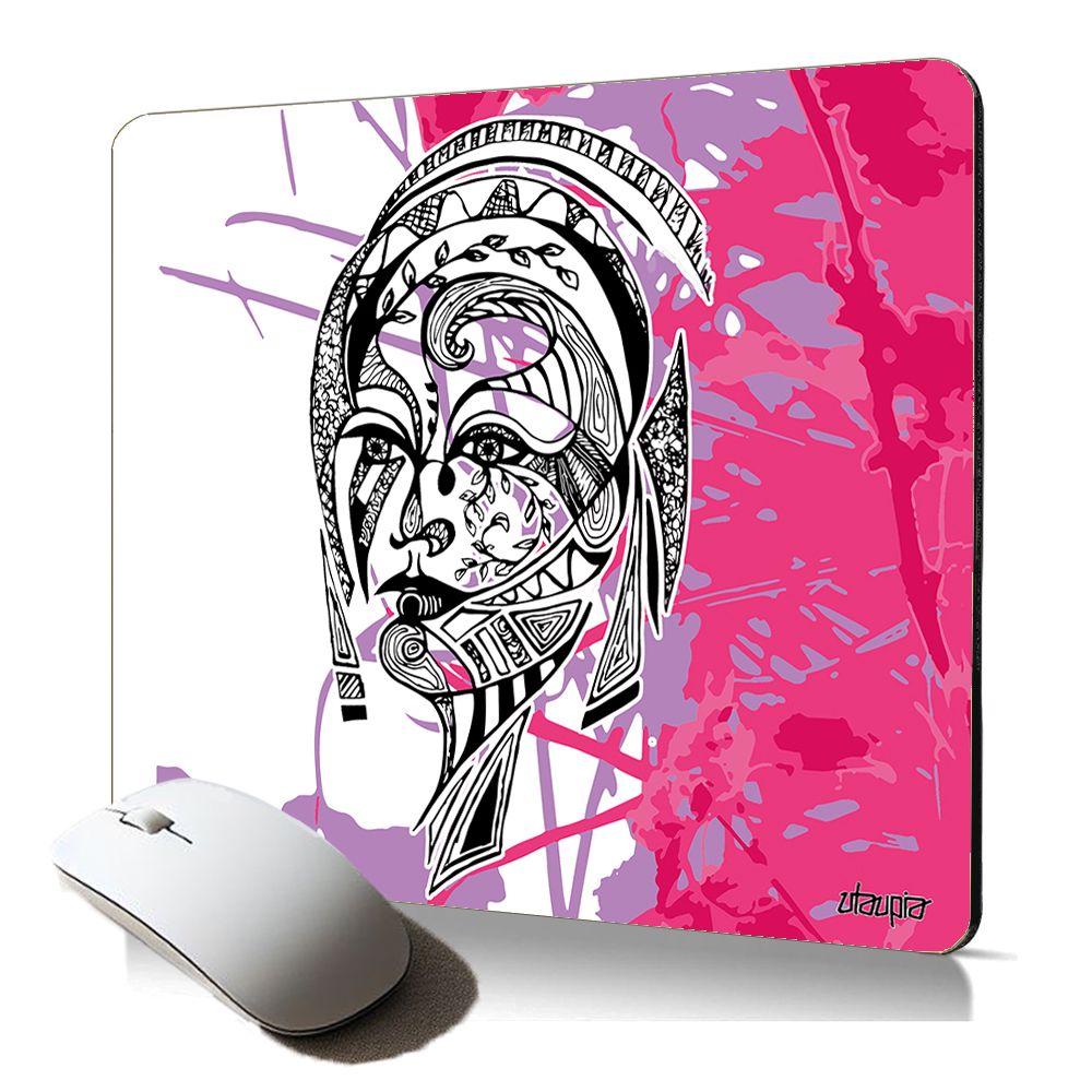 Utaupia Soft Mouse Pad - Tribal Fairy Ethnic Flower Design for Gamers and Computer Users