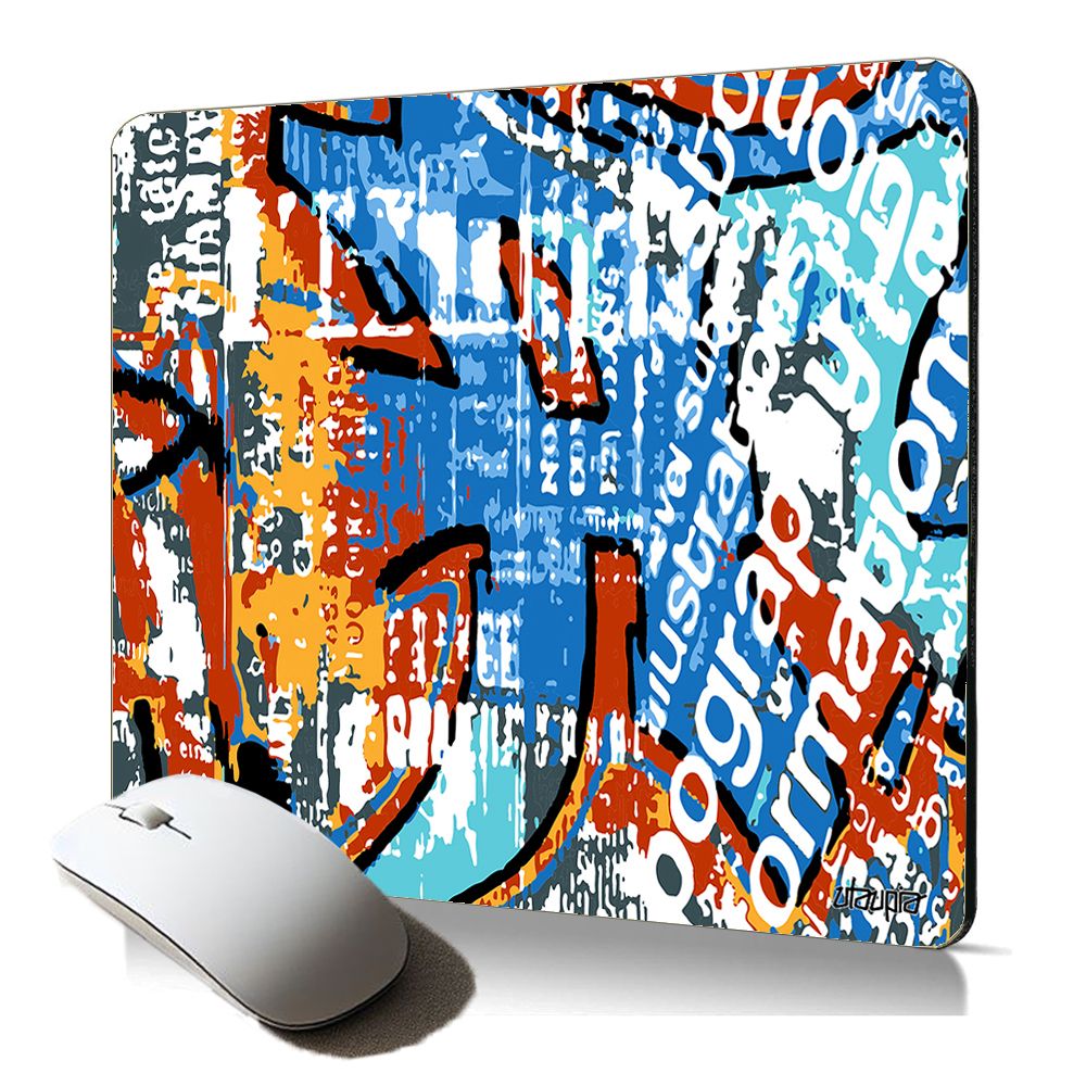 Tapis de souris souple Utaupia - Art de rue et écriture colorée