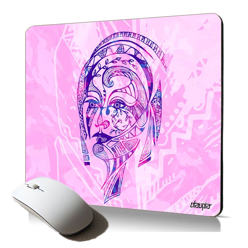 Utaupia Soft Mousepad - Aztec Tribal Floral Design, Pastel Colors