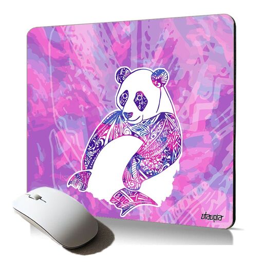 Tapis de souris souple Utaupia - Design Panda, Multicolore, Taille standard