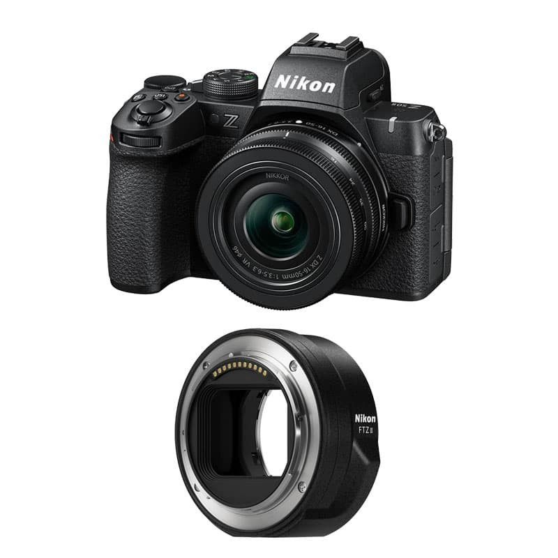Nikon Z50 II + Z 16-50 Lens + 3-Year Warranty + FTZ II Adapter