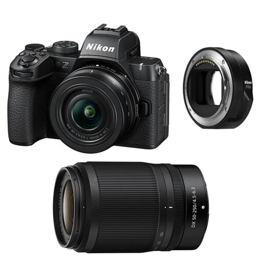Kit Nikon Z50 II avec objectifs NIKKOR Z 16-50 et 50-250 + garantie 3 ans + adaptateur FTZ II