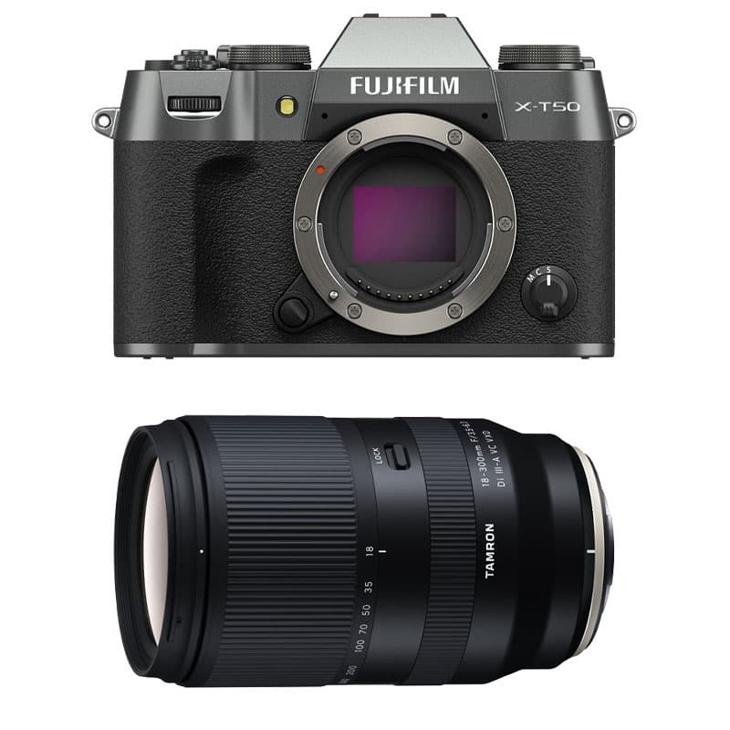 Fujifilm X-T50 Charcoal + Tamron 18-300mm F/3.5-6.3 Di III-A VC VXD 3-Year Warranty