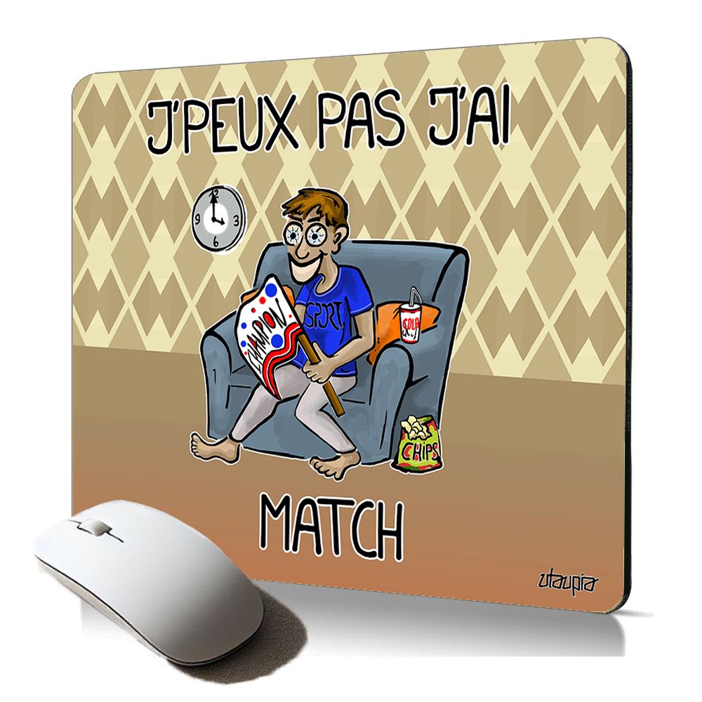 Utaupia Soft Mouse Pad - Rugby, Basketball, Football Humor Design