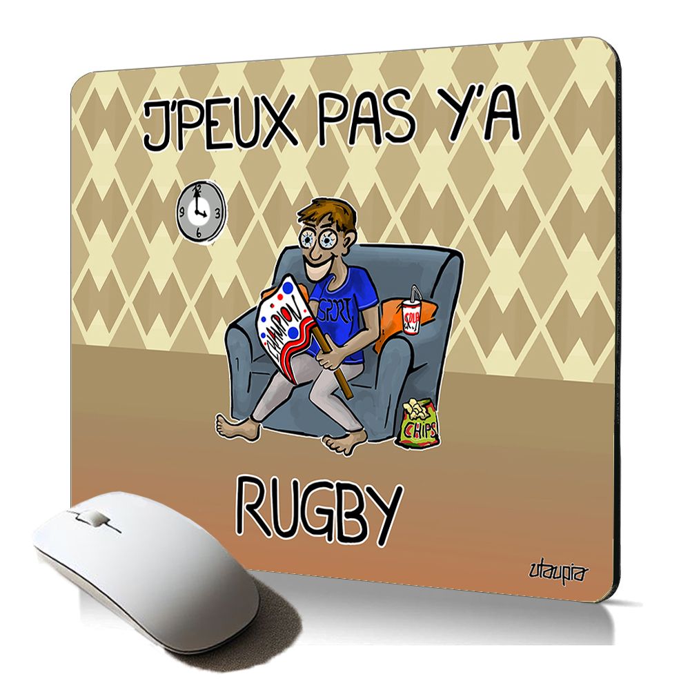 Manta de ratón suave Utaupia - Regalo humorístico de rugby