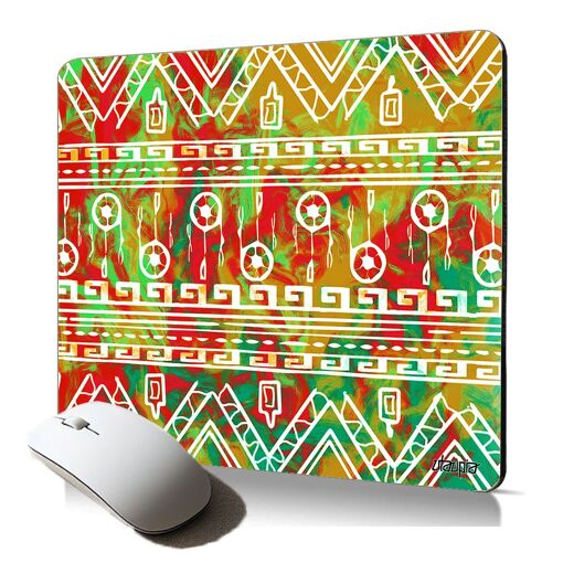 Utaupia Soft Mouse Pad with Aztec Pattern, Ethnic Background, Flexible Decorative Accessory for PC Desk