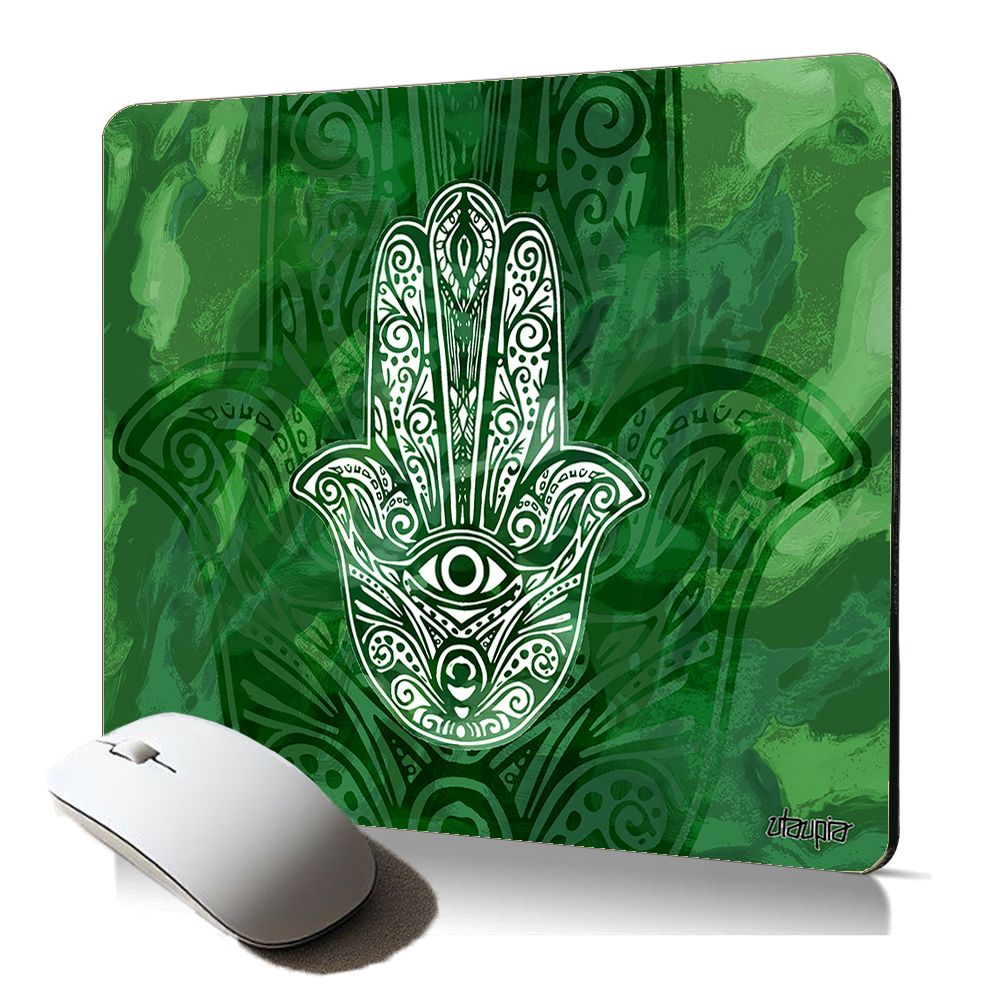 Tapis de souris souple Utaupia - Symbole Oeil Berbère, Vert