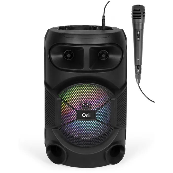 Haut-parleur portable Livoo Bluetooth 5.0 avec lumières RGB - Karaoké de fête